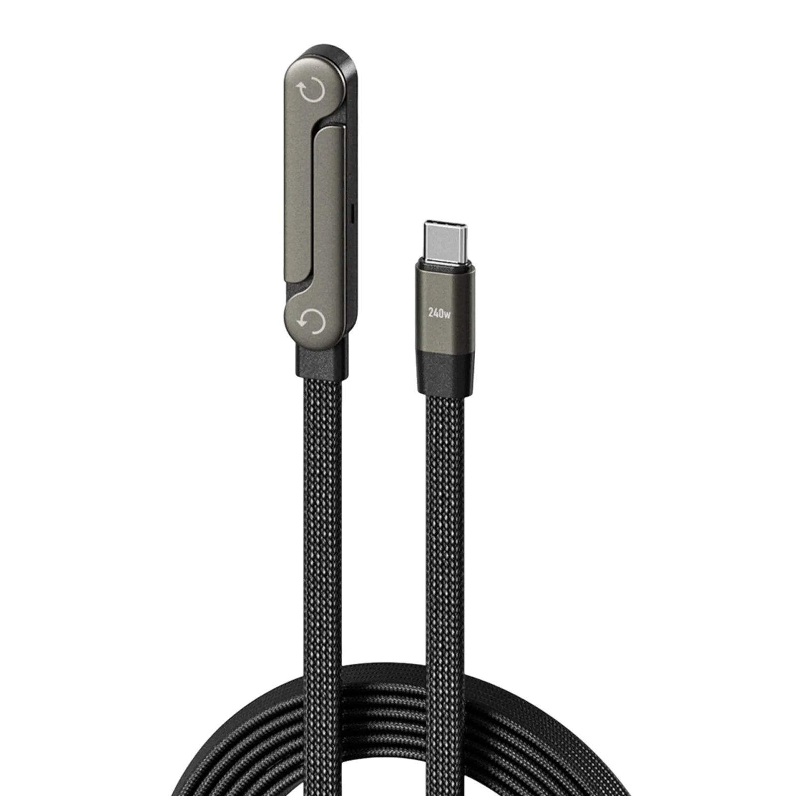240W/65W Foldable Bracket Data Cable with Braided Cable Fast Charging Cord for iPhone 17