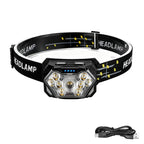 8 Modes LED Motion Sensor Headlamp COB Head Light
