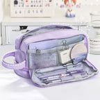 Large Capacity Pencil Case Macaron Color School Pen Bag