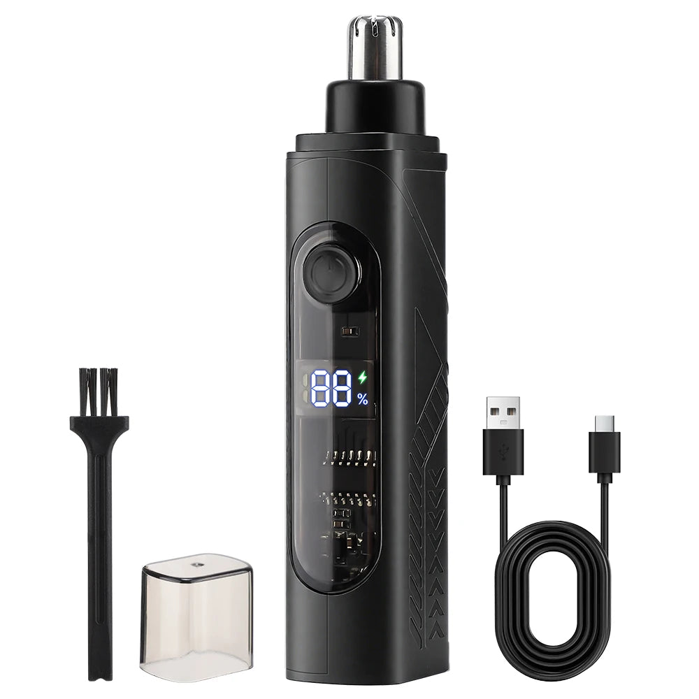 Rechargeable Nose Hair Trimmer for Men – Portable Facial Grooming Tool