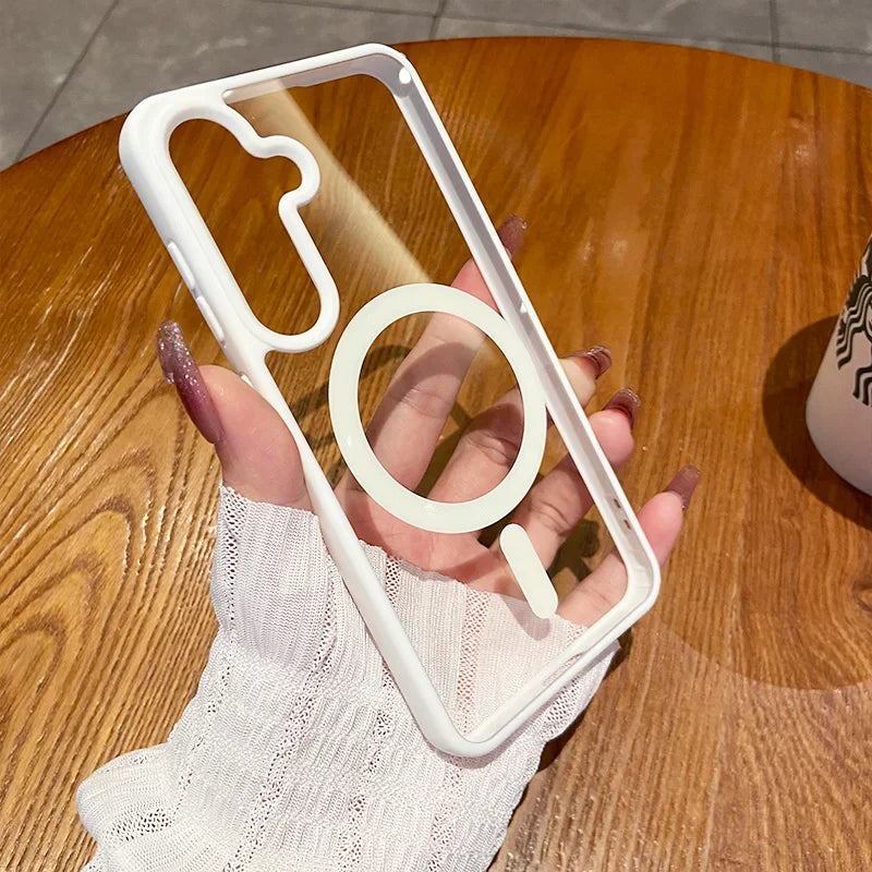 MagSafe Magnetic Clear Case for Samsung Galaxy S22 S23 S24 S25 S26