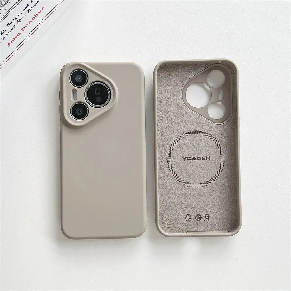 Luxury MagSafe Liquid Silicone Case for Huawei Pura 80 Pro & 80 Ultra