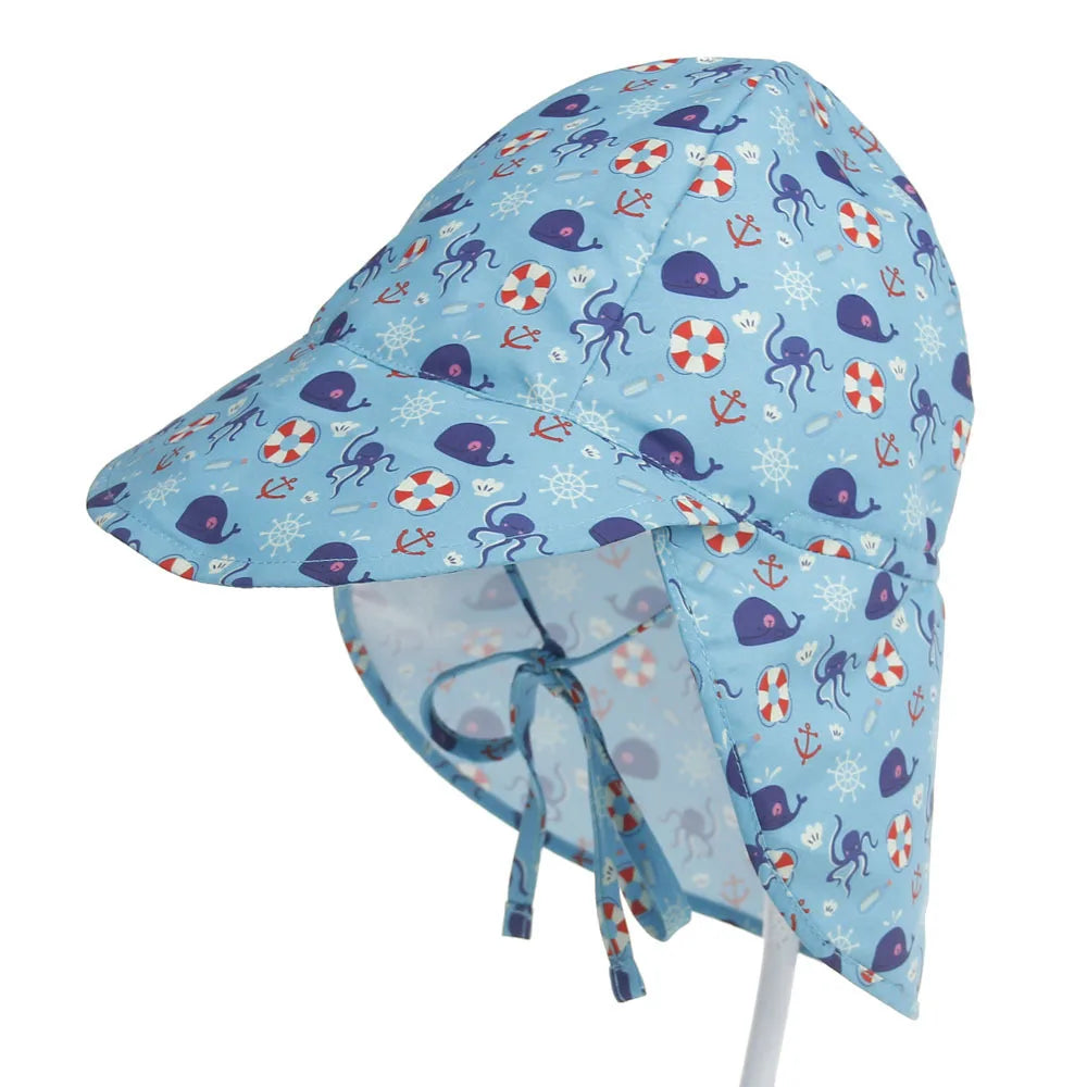 Baby Sun Hat UK Adjustable SPF50+ Kids Summer Cap