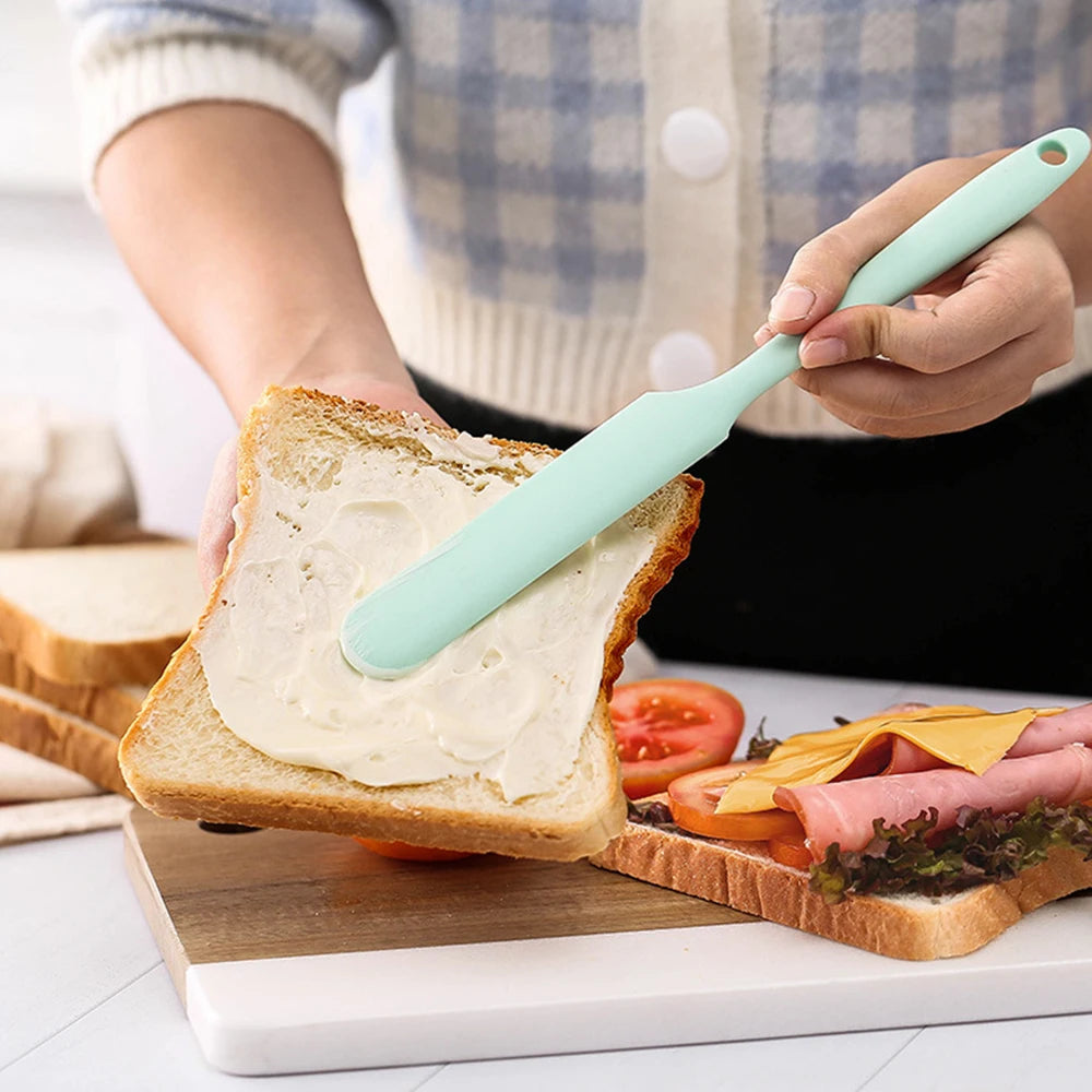 Food Grade Silicone Cake Scraper Heat Resistant Long Baking Spatula Tool