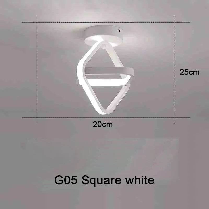 Modern 2 Rings LED Ceiling Light Creative Ceiling Lamp