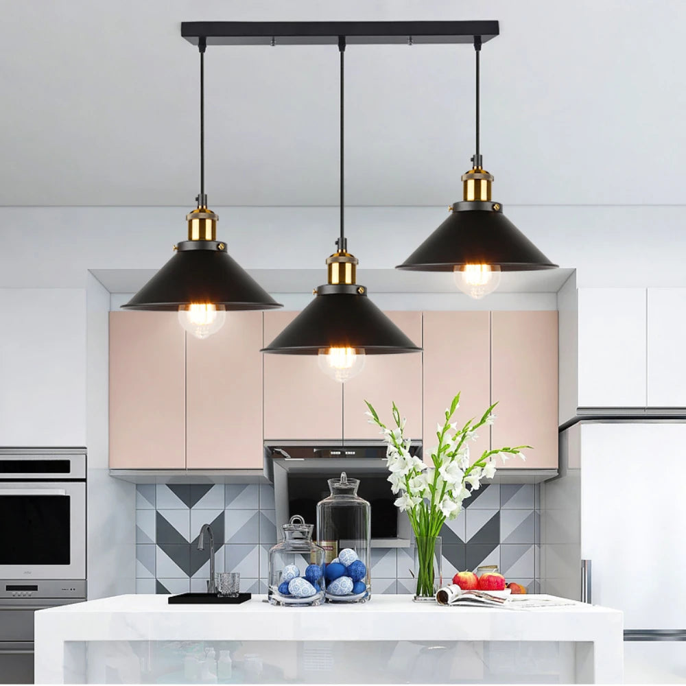Retro Loft Pendant Light E27 Industrial Hanging Lamp