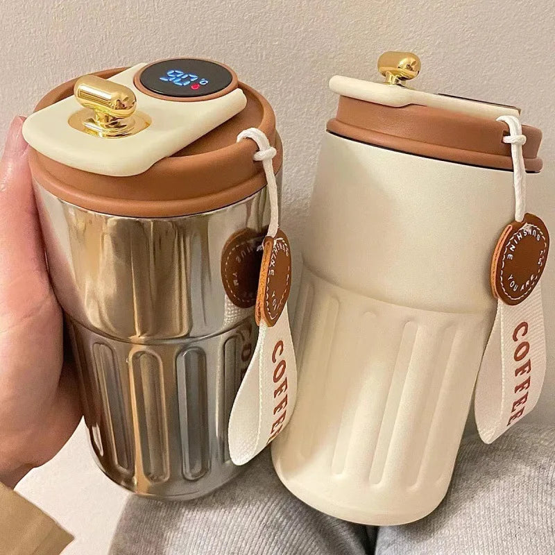 450ml Stainless Steel Thermo Water Bottle LED Temperature Display Mug