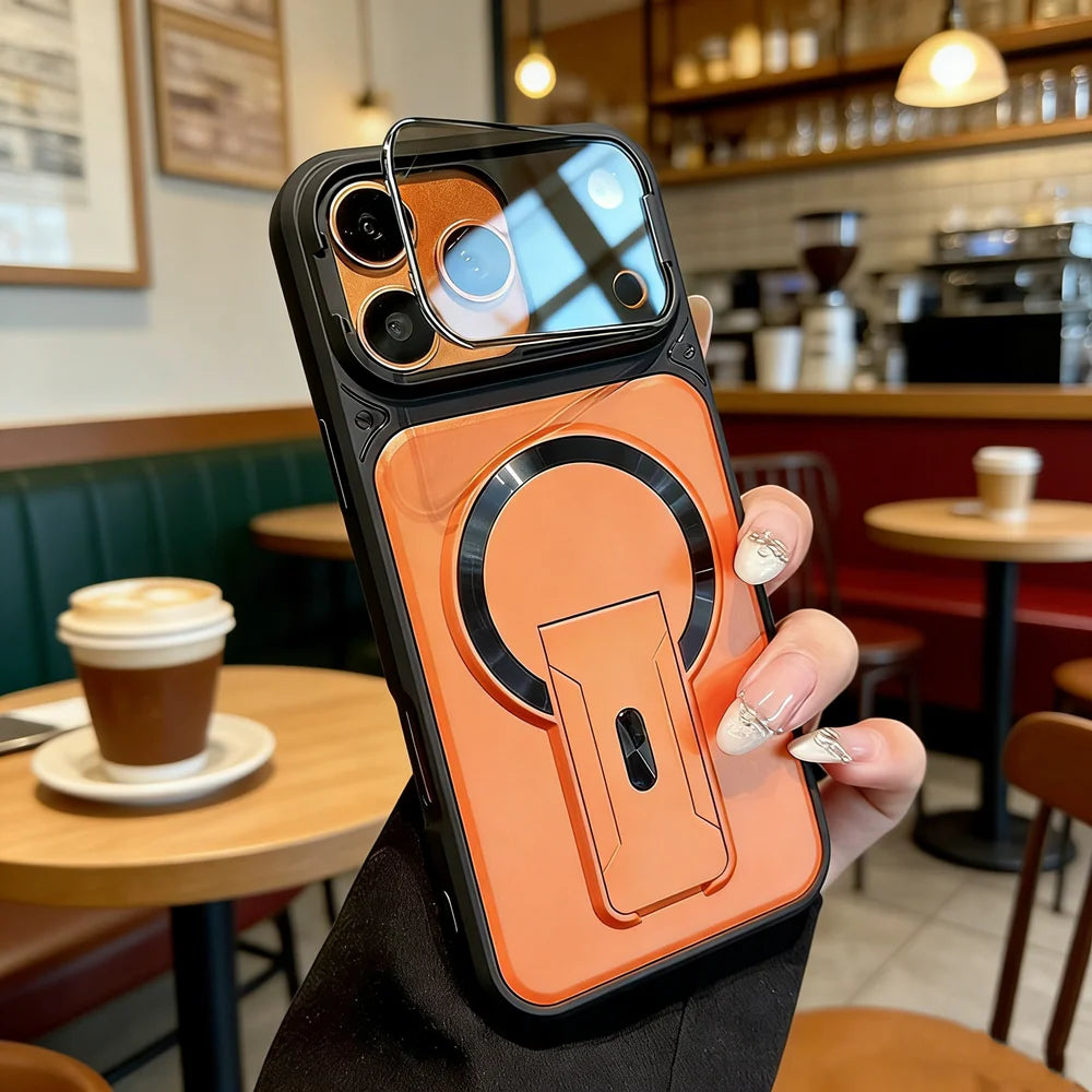Wireless Charging & Invisible Stand Case for iPhone 17 16 15 Pro Max