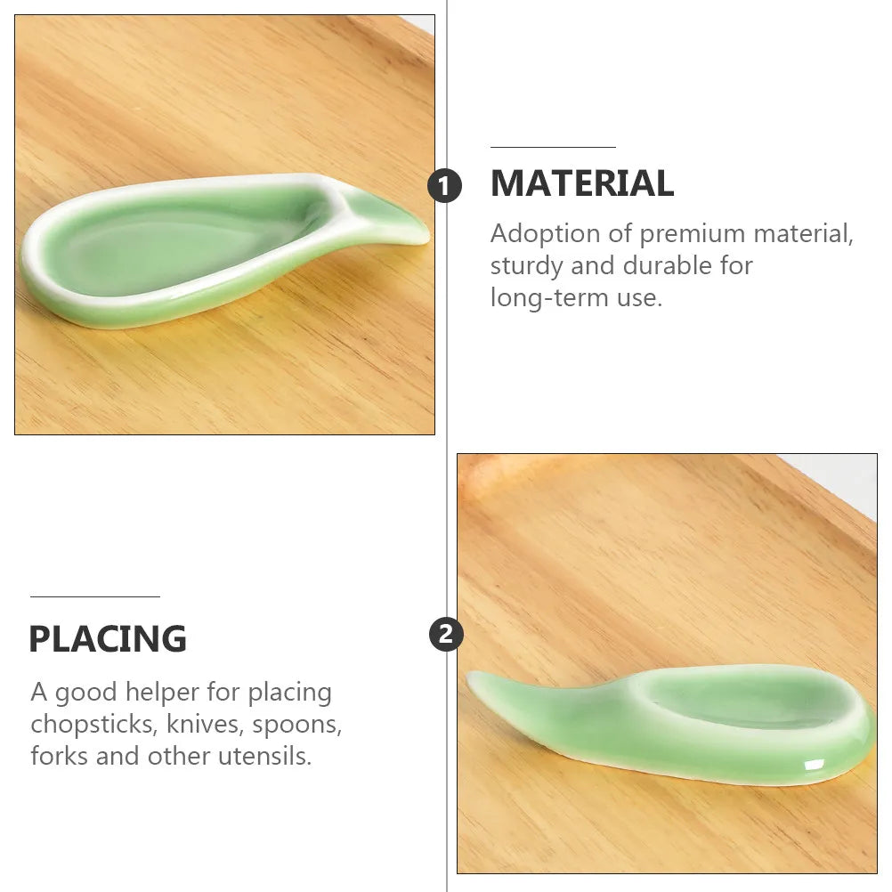Ceramic Utensil Rest Premium Spoon Holder