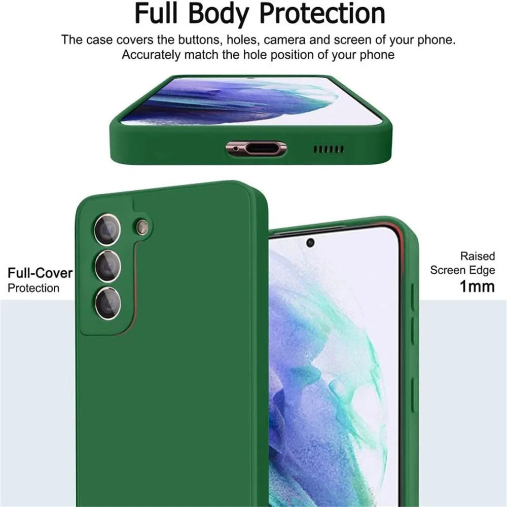 Luxury Liquid Silicone Case for Samsung Galaxy S20 S21 S22 S23 S24 S25