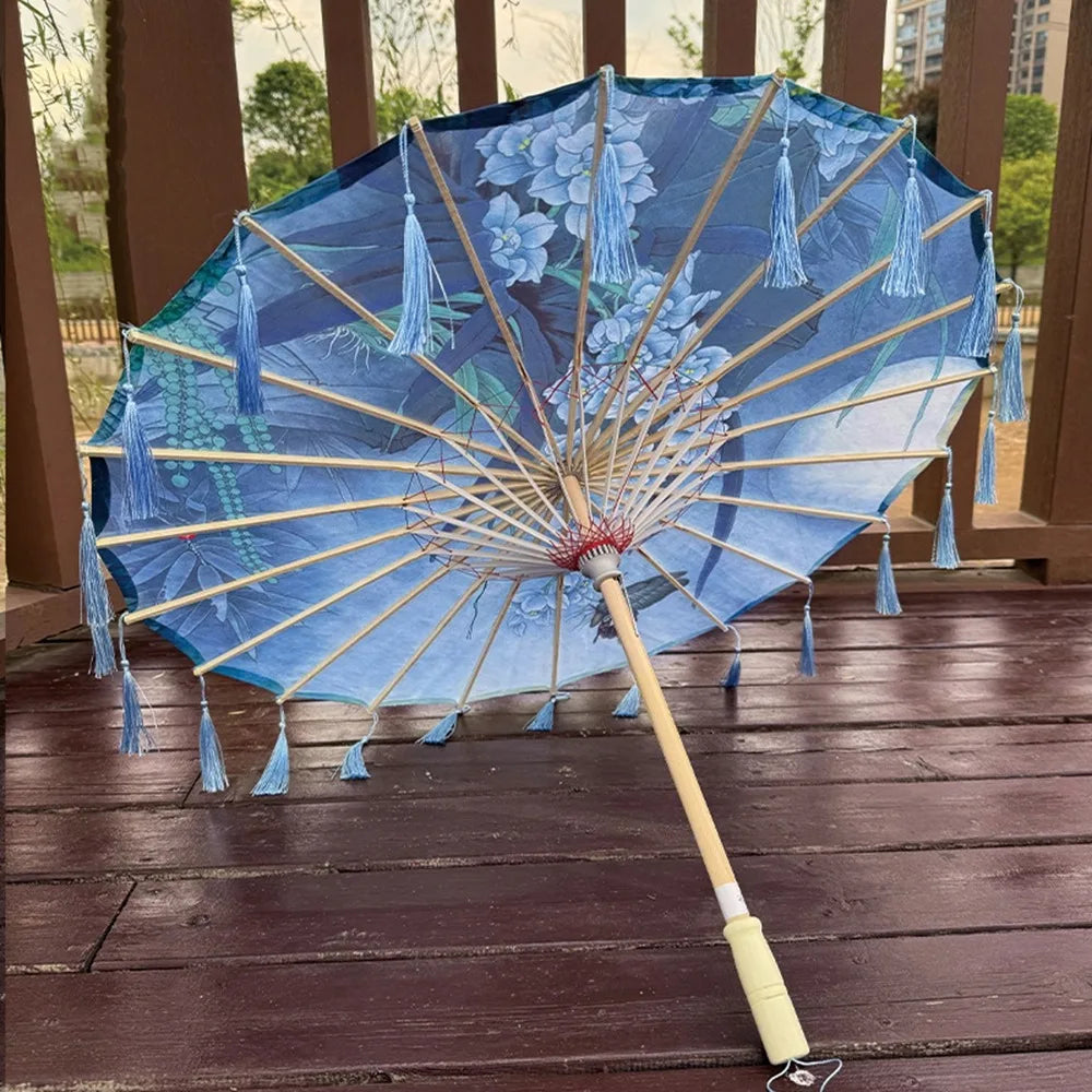Buy 70cm Chinese Silk Tassel Umbrella