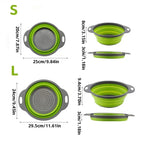 Collapsible Silicone Colander Foldable Drain Basket