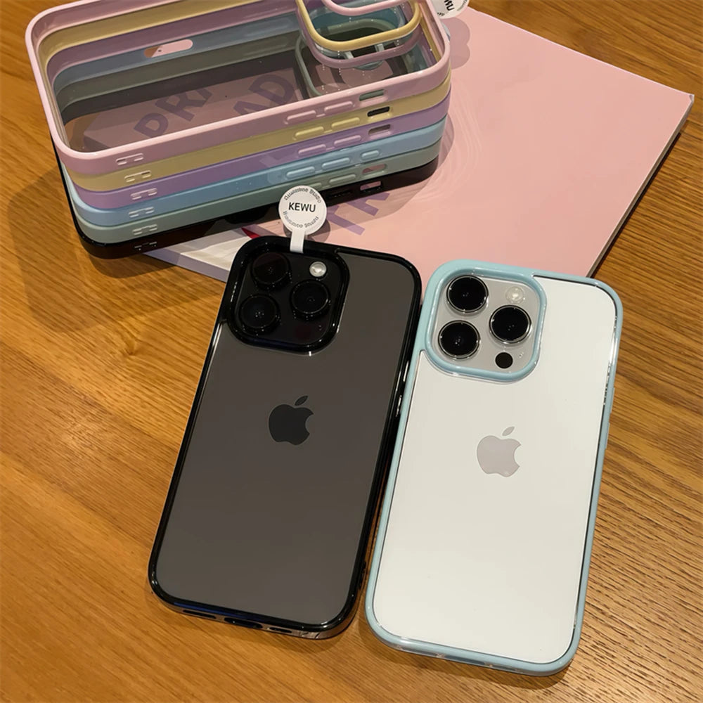 Clear Acrylic Candy Color Case for iPhone 17 Air 16 15 14 13 Pro Max