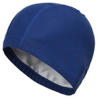 Waterproof PU Swimming Cap with Ear Protection for Adults & Kids