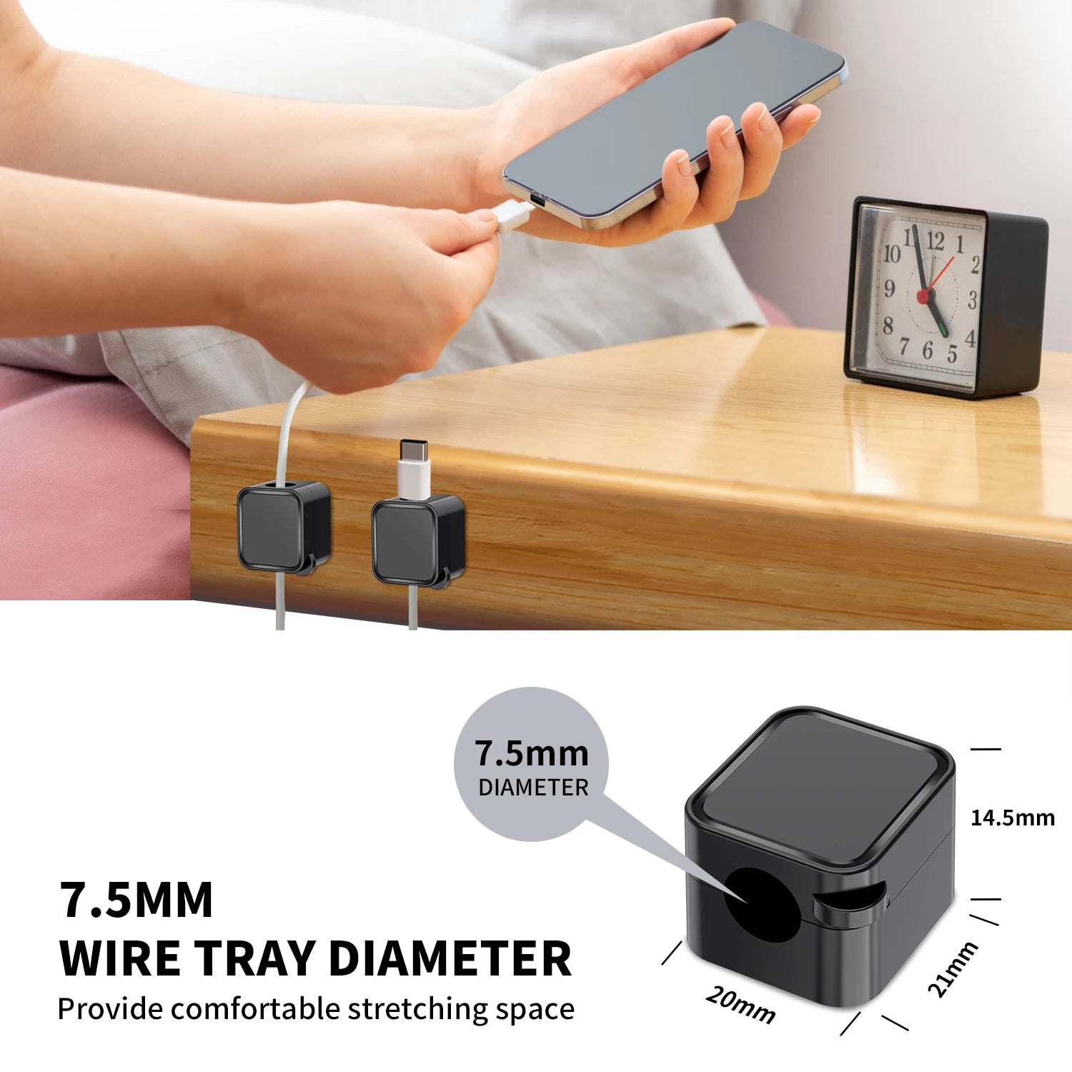Cable Organizer, Cable Management Clips for Desk, Adjustable and Soft
