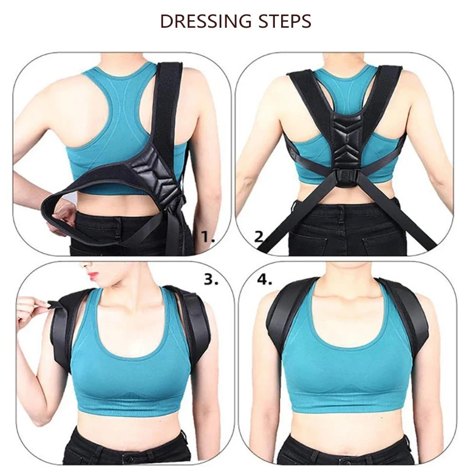 Adjustable Posture Corrector Belt Back Brace Shoulder Support