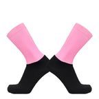 Aero Cycling Socks Men Anti-Slip Silicone Breathable Summer Bike Socks