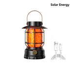 2-in-1 Solar Camping Lantern USB Rechargeable Light