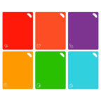 6PCS Flexible Cutting Mats Non-Slip Chopping Boards