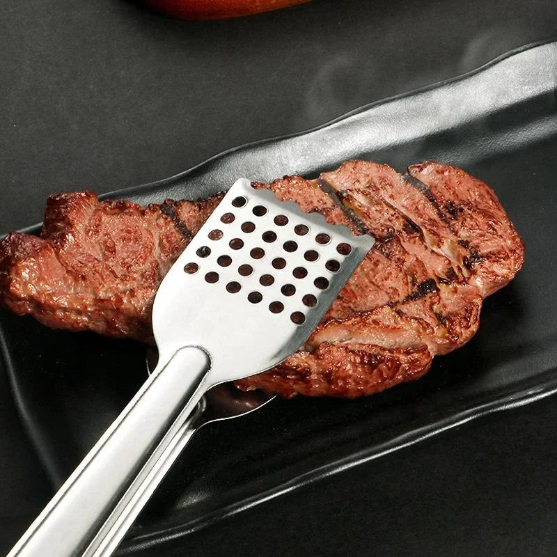 9 Inch Stainless Steel Serving Tongs UK BBQ Buffet Kitchen Tongs Main image