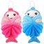2PCS Kids Cartoon Bath Loofah Soft Bath Sponge Body Scrubber