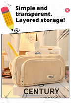 Large Capacity Pencil Case Stationery & Cosmetics Storage Bag