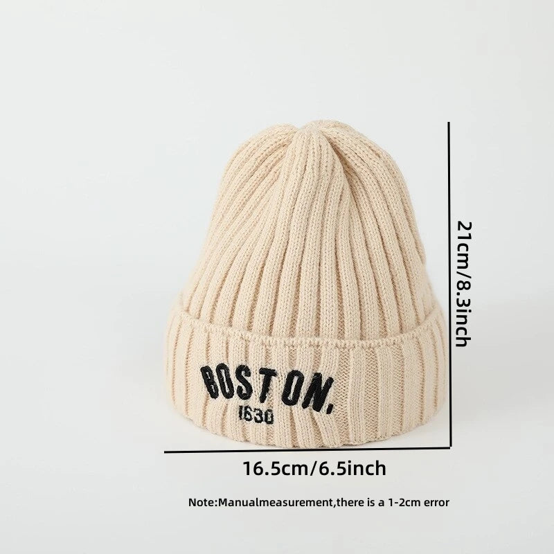 Boston Baby Beanie Hat Warm Knitted Winter Cap for Kids Secondary image