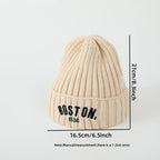 Boston Baby Beanie Hat Warm Knitted Winter Cap for Kids
