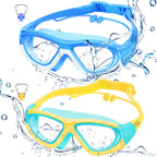 Kids Swimming Goggles UK | Waterproof Anti-Fog Large Frame Swim Glasses