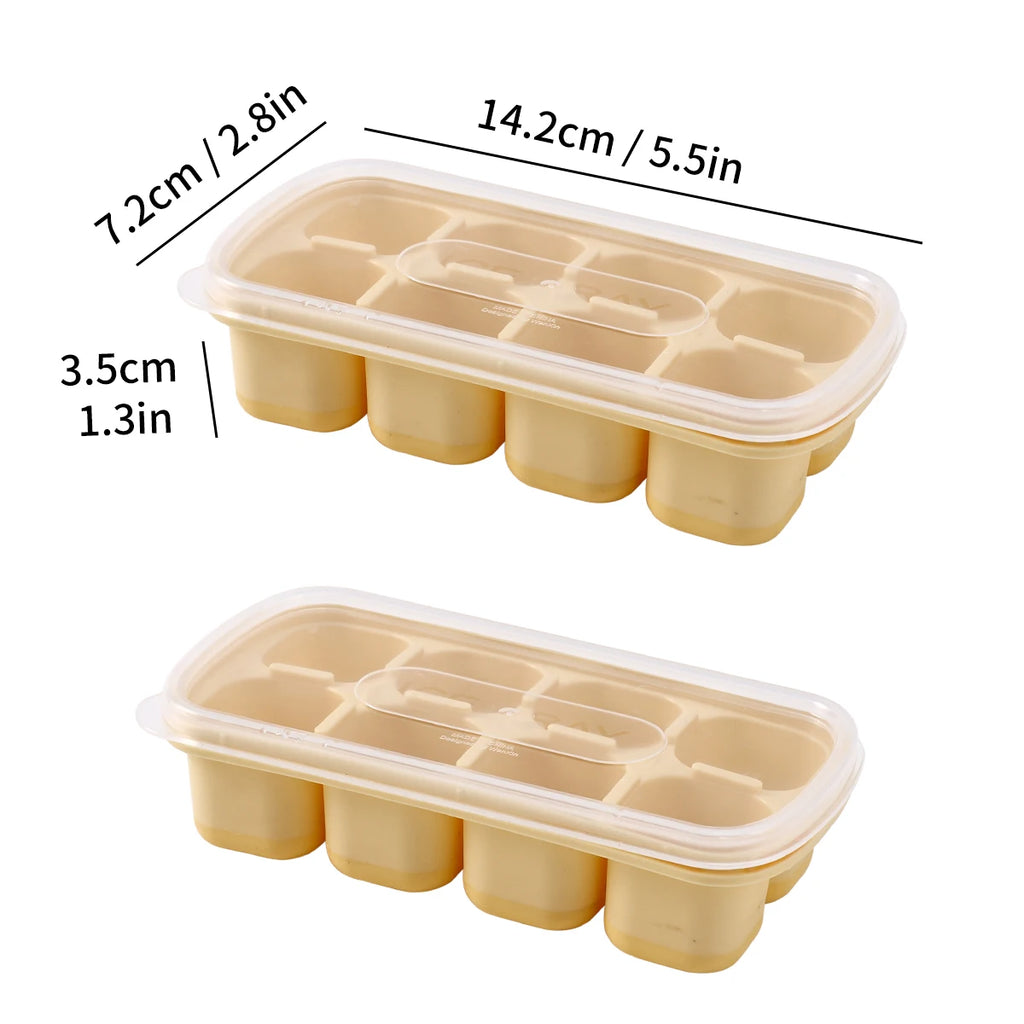Mini Silicone Ice Cube Tray UK 8 Grid Ice Mold With Lid| Whisky Ice Maker