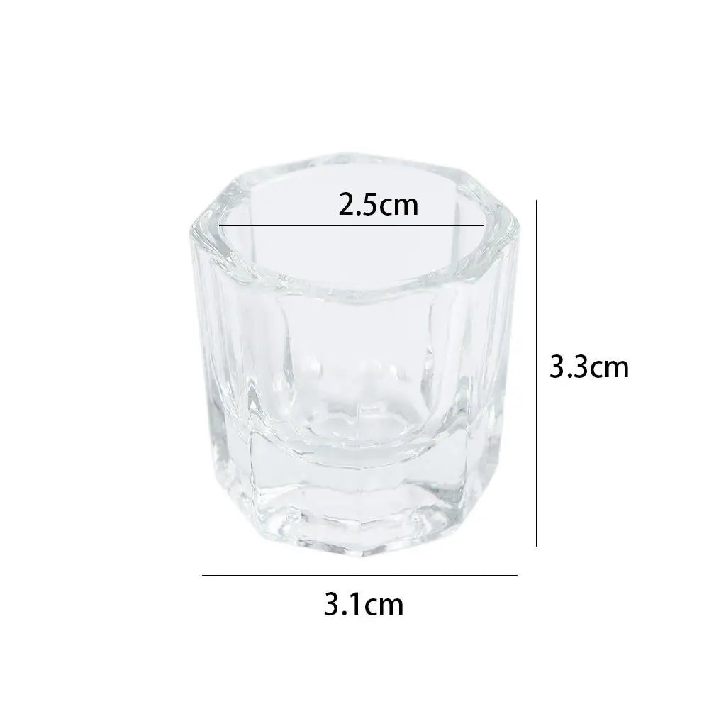 Octagon Crystal Nail Art Mixing Cup UV Powder Mixing Manicure Tool