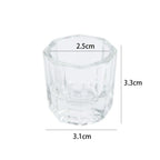 Octagon Crystal Nail Art Mixing Cup UV Powder Mixing Manicure Tool