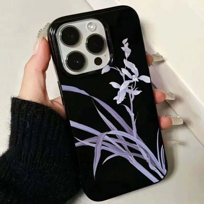 Lily Orchid Flower iPhone Case for iPhone 17 16 15 14 Pro Max Cover