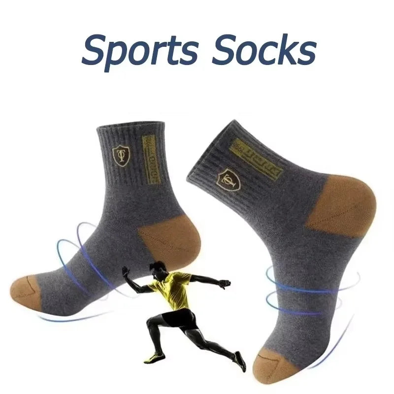 10 Pairs Men's Bamboo Fiber Socks Breathable Cotton Sports & Business Sox