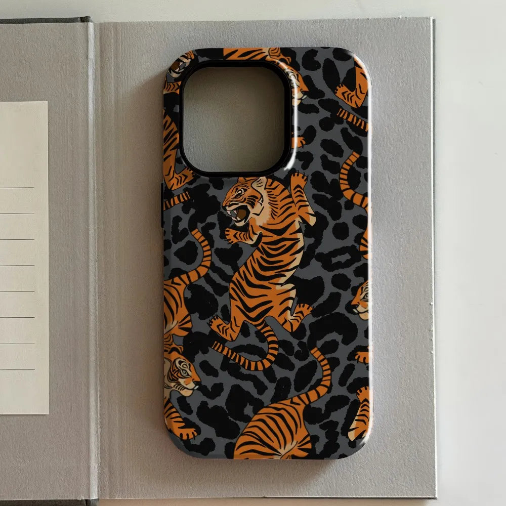 Luxury Cute Animal Double-Layer Case for iPhone 17 16 15 14 13 Pro Max