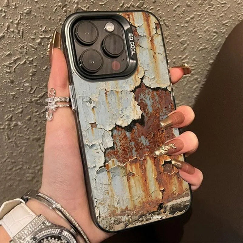 Rust Art Shockproof Case for iPhone 11 12 13 14 15 16 17 Pro Max