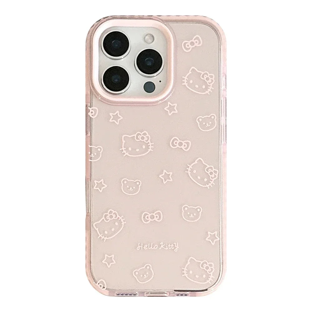 Cute Hello Kitty Transparent iPhone Case