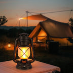 USB Rechargeable Retro Flame Camping Lantern LED Light