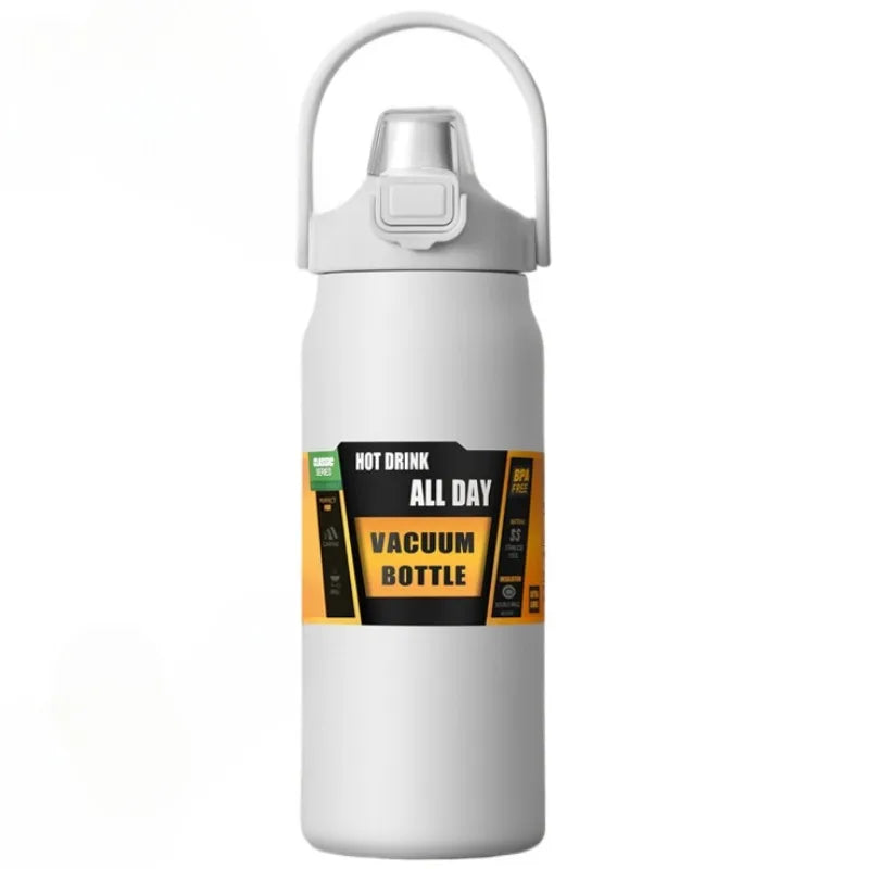 304 Stainless Steel Thermos Bottle with Straw 800-1500ML