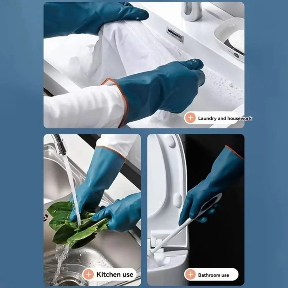 Fleece Lined Cleaning Gloves Waterproof Kitchen Gloves