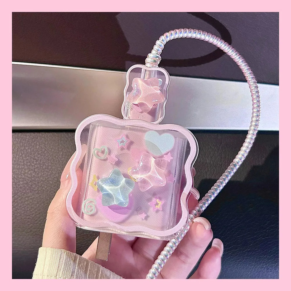 3D Pink Flower iPhone Charger Cover 18W/20W