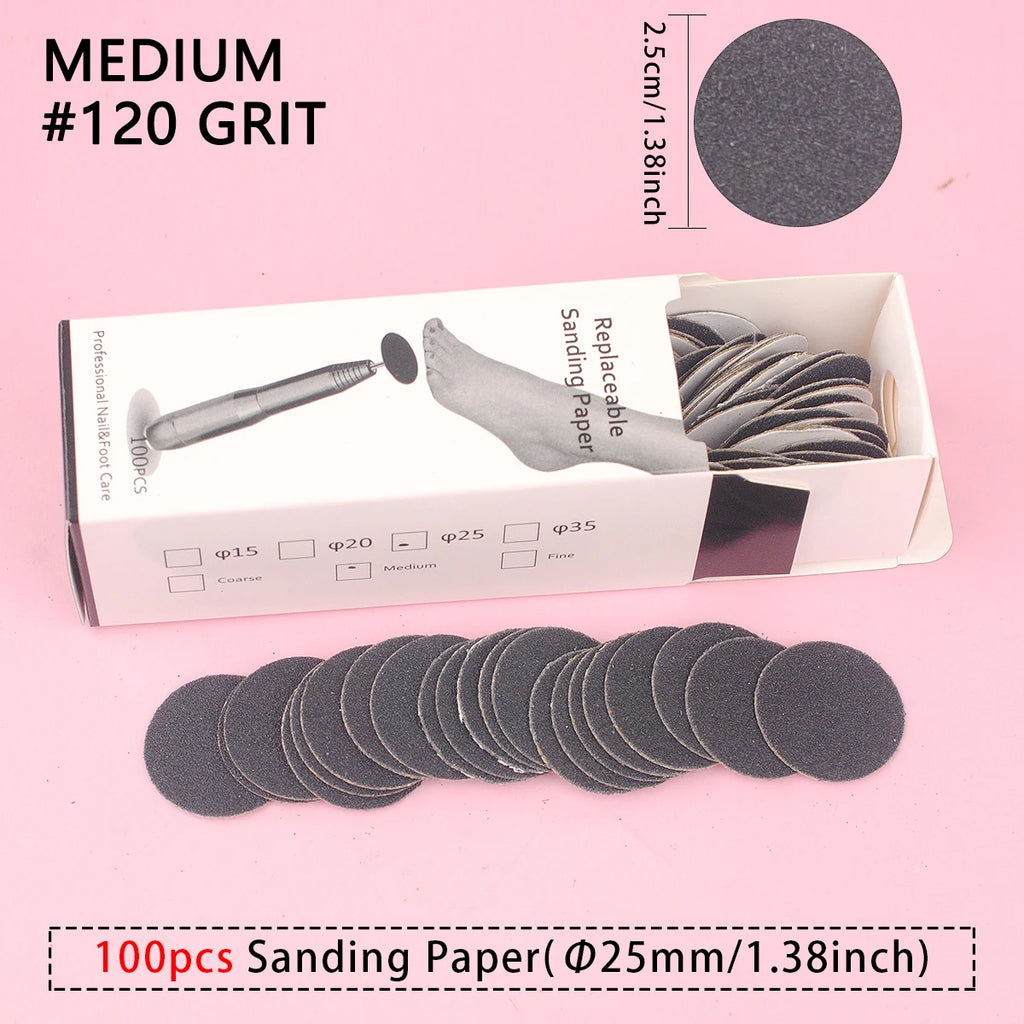 25mm Sandpaper Pedicure Discs Foot File