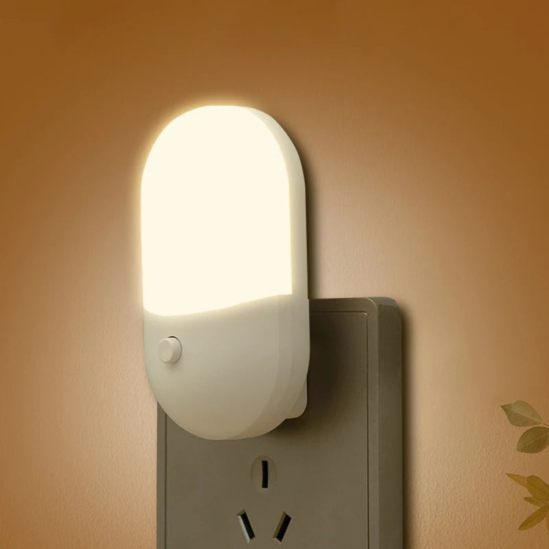 LED Mini Night Light Plug-In Bedside Sleep Lamp