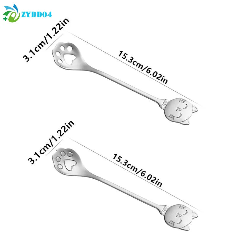 Cat Claw Spoon Stainless Steel – Cute Coffee, Tea & Dessert Mixing Spoon