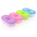 Double Compartment Food Storage Box Sealed Plastic Snack Lunch Container