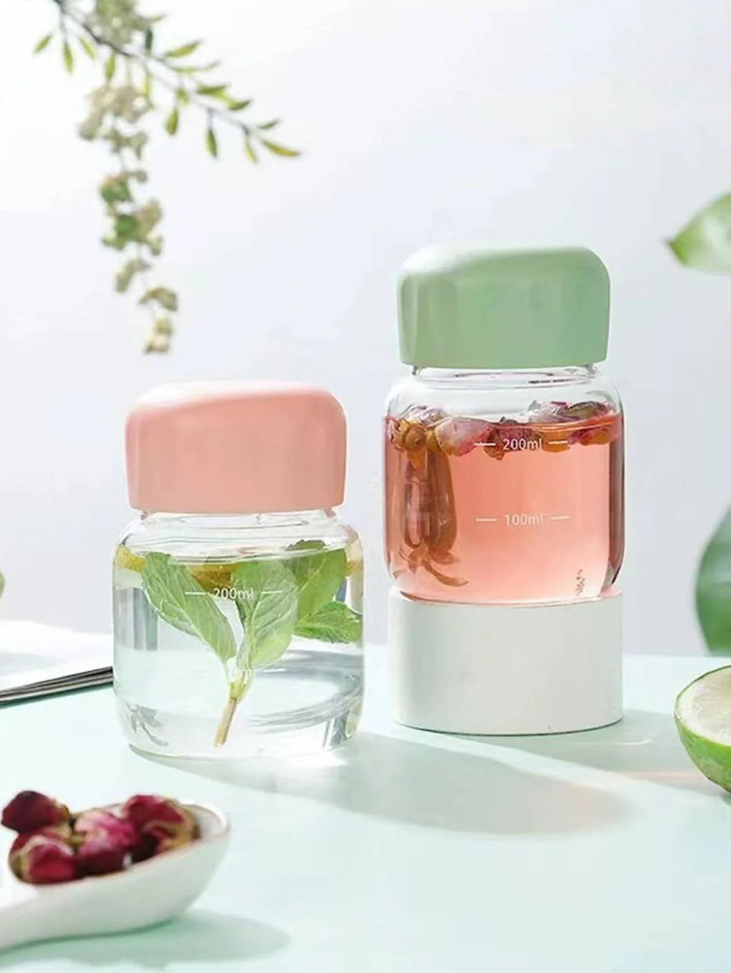 300ml Small Water Bottle Portable Leakproof Plastic Drinking Cup