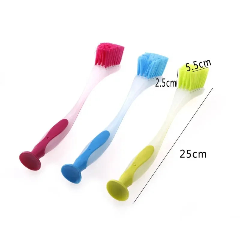 Pot Cleaning Brush Suction Cup Sink Scrubber