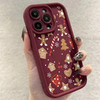 Cute Christmas Phone Case for iPhone 11 12 13 14 15 16 17 Pro Max