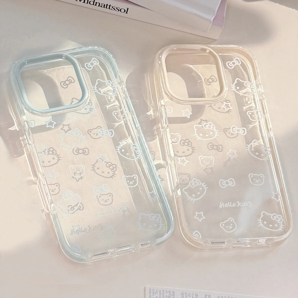Cute Hello Kitty Transparent iPhone Case
