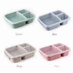 Eco-Friendly Wheat Straw Lunch Box Portable Compartment Food Storage Box